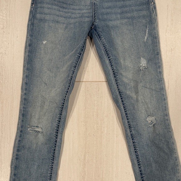 Girls Indigo Blue distressed Denim Jeans size 10 - Picture 3 of 7